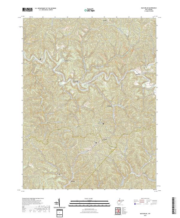 MacFarlan, WV — USGS 7.5-minute topo (2023)