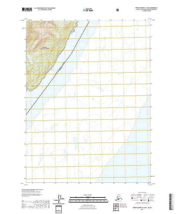 Prince Rupert D-1 NW, AK-BC — USGS 7.5-minute topo (2021)
