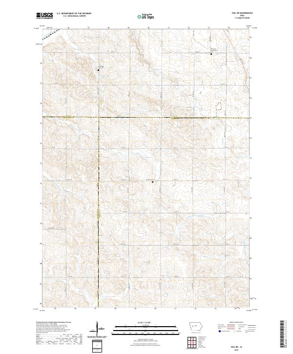 Vail NE, IA — USGS 7.5-minute topo (2022)