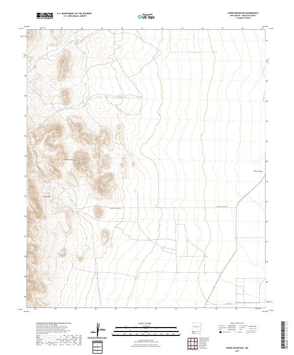 Horse Mountain, NM — USGS 7.5-minute topo (2023)