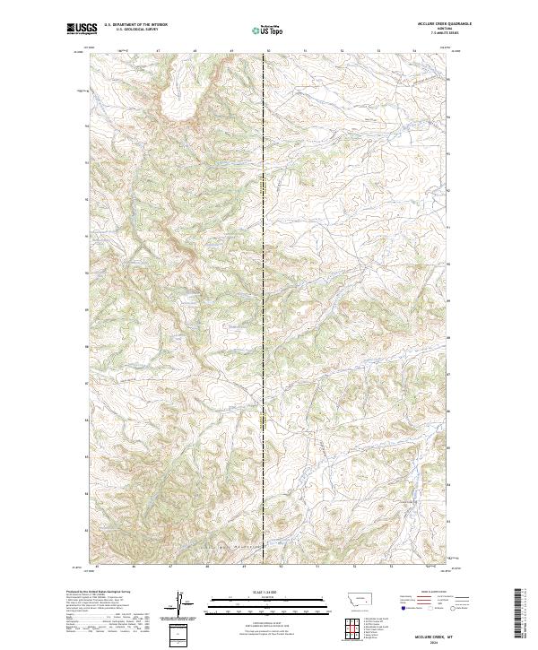 McClure Creek, MT — USGS 7.5-minute topo (2024)