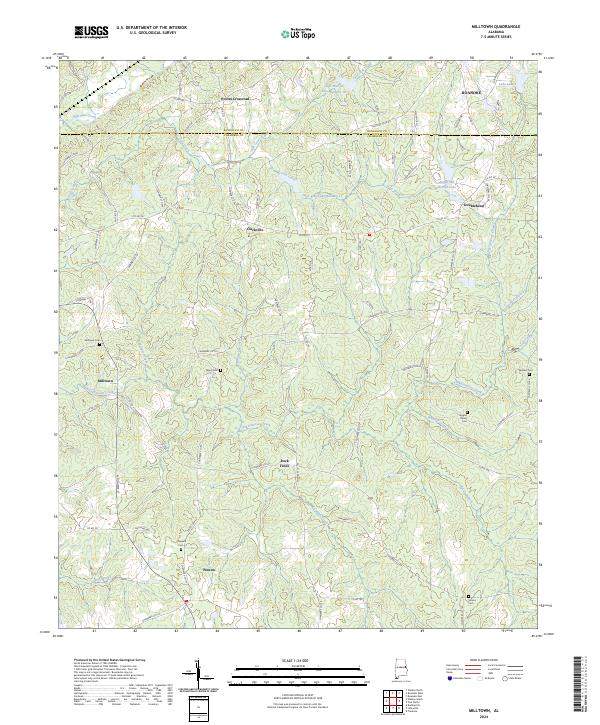 Milltown, AL — USGS 7.5-minute topo (2024)