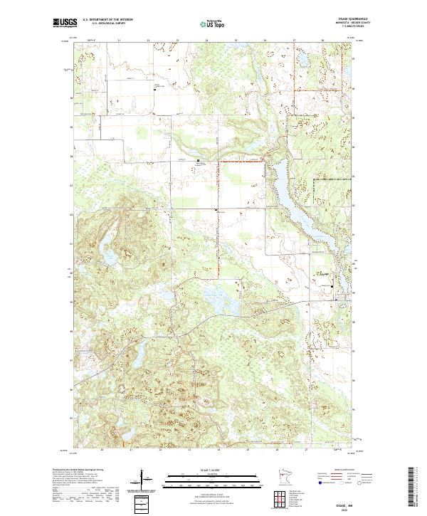 Osage, MN — USGS 7.5-minute topo (2022)