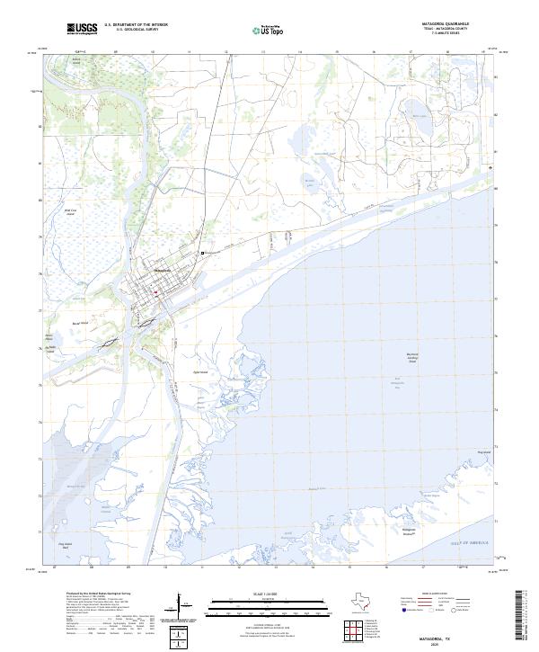 Matagorda, TX — USGS 7.5-minute topo (2025)