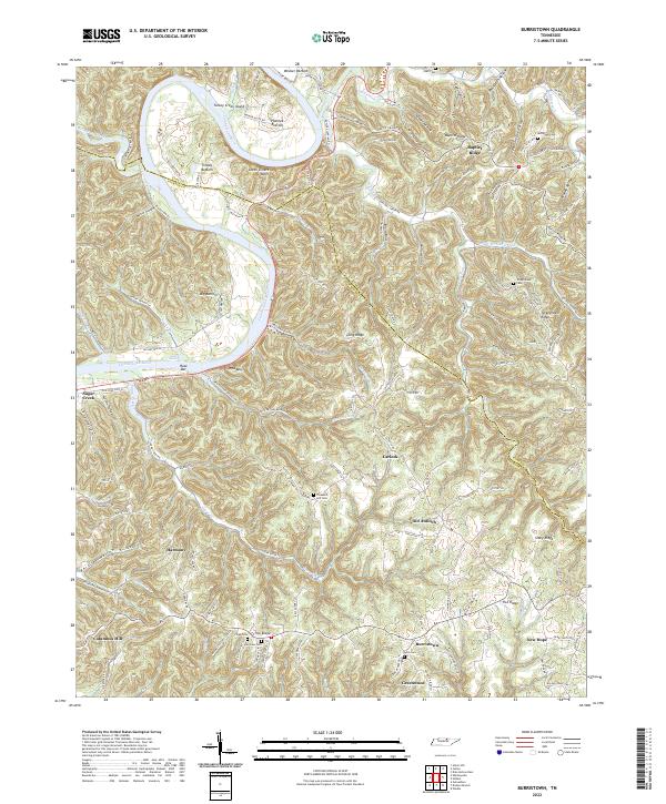 Burristown, TN — USGS 7.5-minute topo (2022)