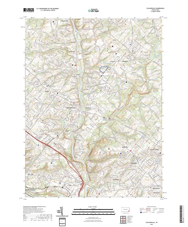 Collegeville, PA — USGS 7.5-minute topo (2023)