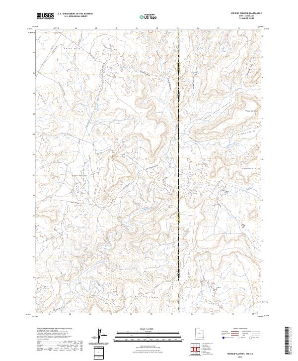 Wickiup Canyon, UT-CO — USGS 7.5-minute topo (2023)