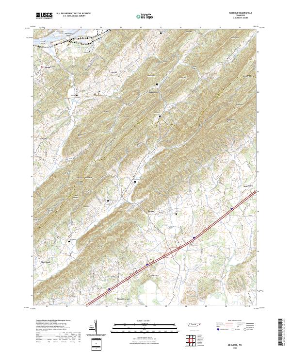 McCloud, TN — USGS 7.5-minute topo (2022)