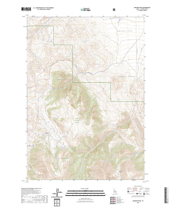 Meadow Peak, ID — USGS 7.5-minute topo (2023)