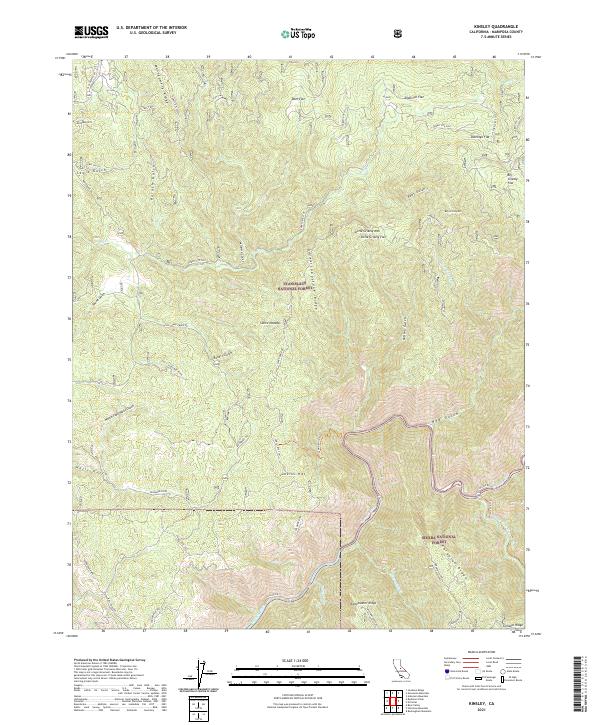 Kinsley, CA — USGS 7.5-minute topo (2021)