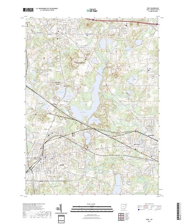 Kent, OH — USGS 7.5-minute topo (2023)
