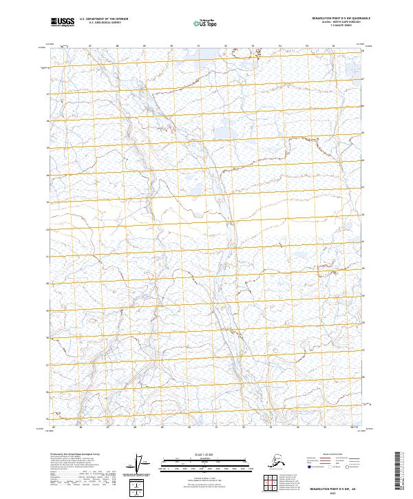 Demarcation Point D-5 NW, AK — USGS 7.5-minute topo (2023)