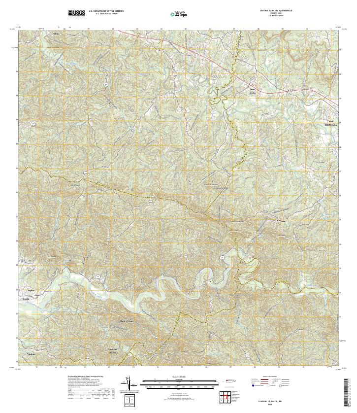 Central La Plata, PR — USGS 7.5-minute topo (2024)