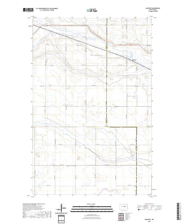 Munster, ND — USGS 7.5-minute topo (2024)
