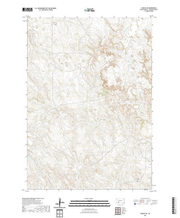 Conata SE, SD — USGS 7.5-minute topo (2021)