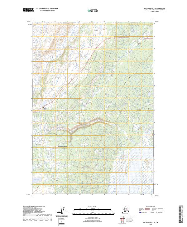 Anchorage D-1 NE, AK — USGS 7.5-minute topo (2023)