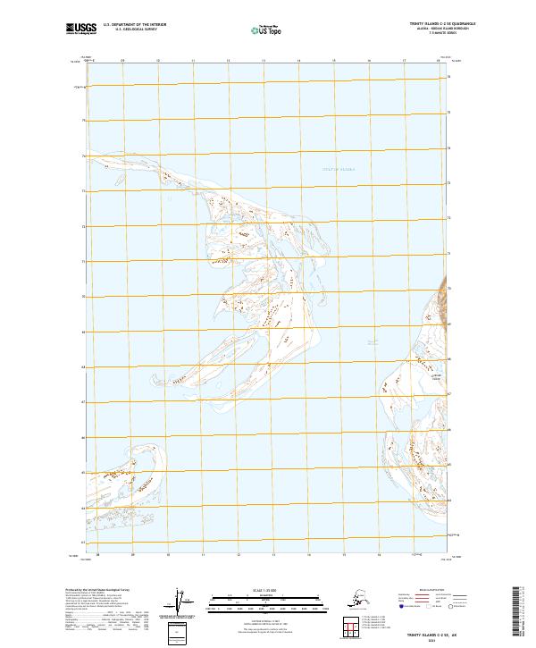 Trinity Islands C-2 SE, AK — USGS 7.5-minute topo (2021)
