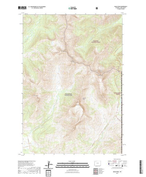 Eagle Peak, WY — USGS 7.5-minute topo (2021)
