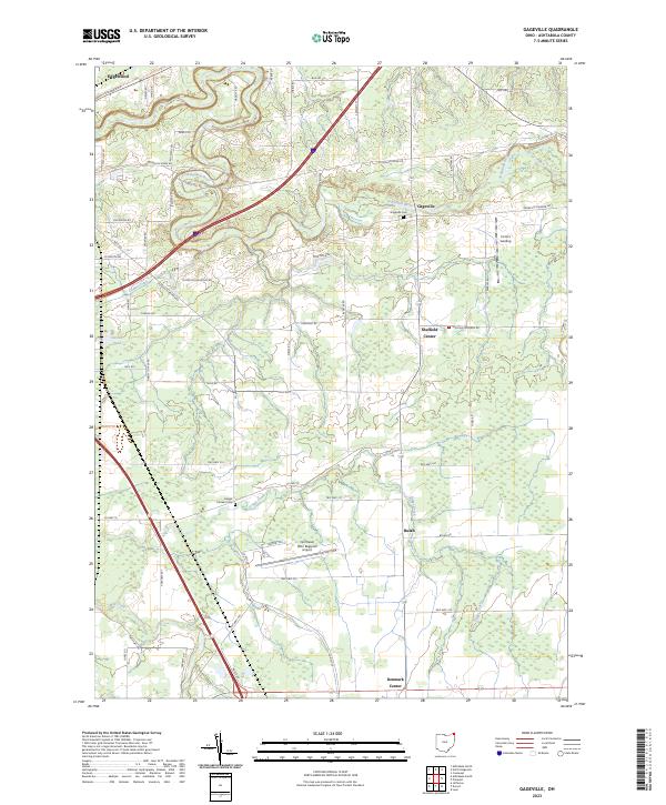 Gageville, OH — USGS 7.5-minute topo (2023)
