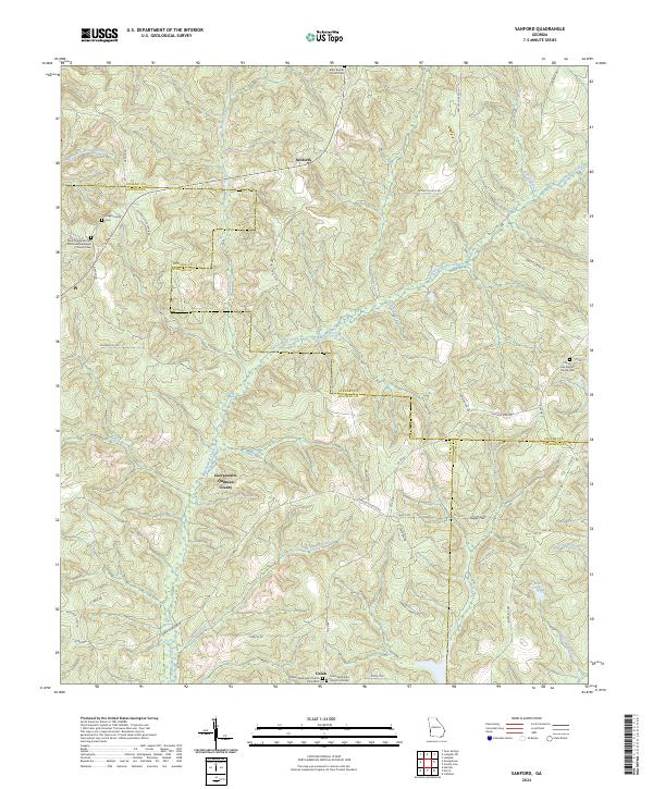 Sanford, GA — USGS 7.5-minute topo (2024)