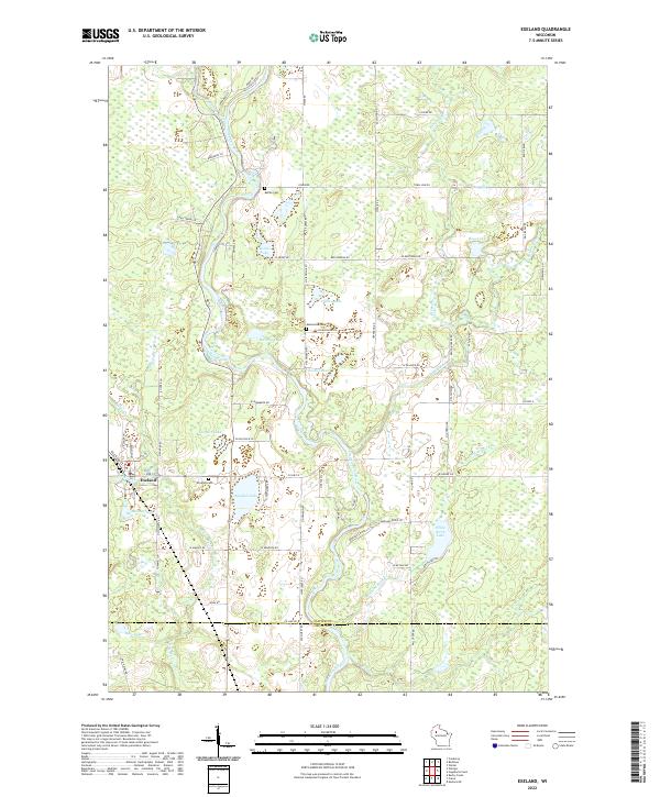 Exeland, WI — USGS 7.5-minute topo (2022)