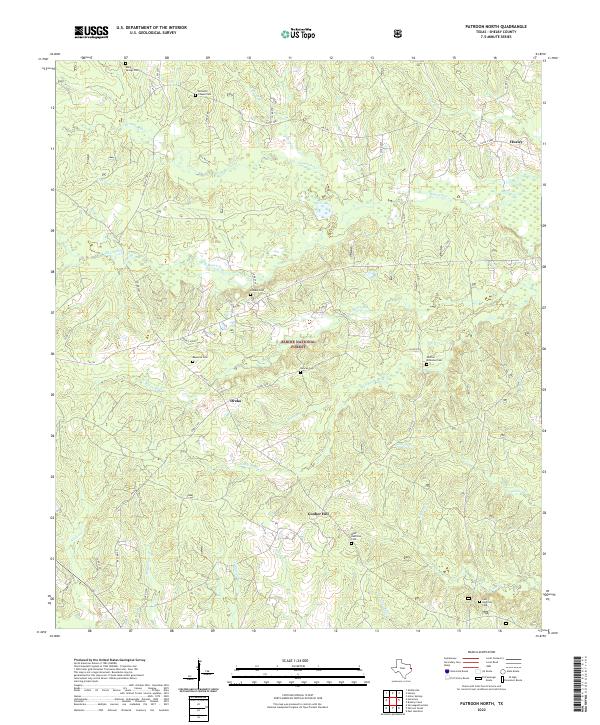 Patroon North, TX — USGS 7.5-minute topo (2022)