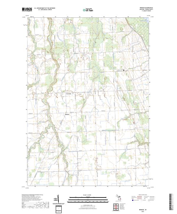 Redman, MI — USGS 7.5-minute topo (2023)