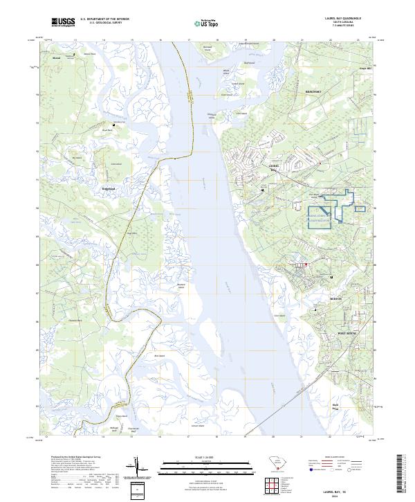 Laurel Bay, SC — USGS 7.5-minute topo (2024)
