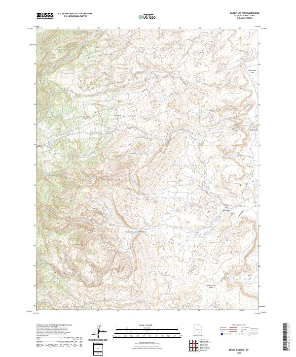 Raggy Canyon, UT — USGS 7.5-minute topo (2023)