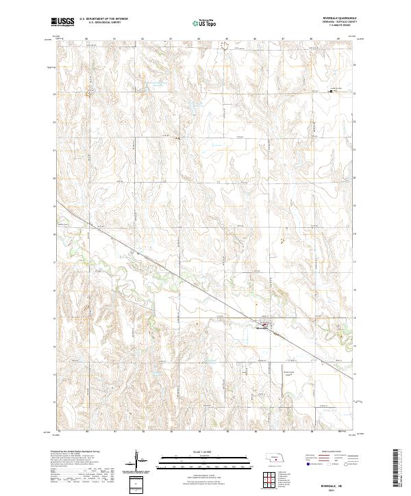 Riverdale, NE — USGS 7.5-minute topo (2021)