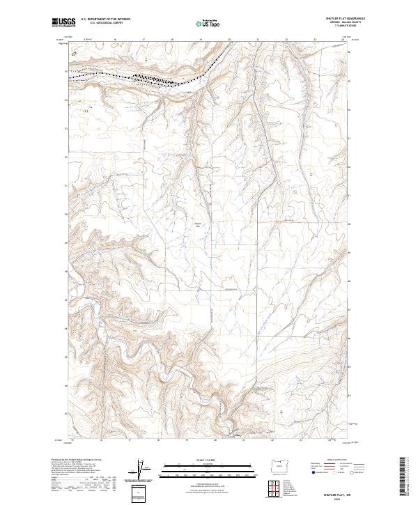 Shutler Flat, OR — USGS 7.5-minute topo (2023)
