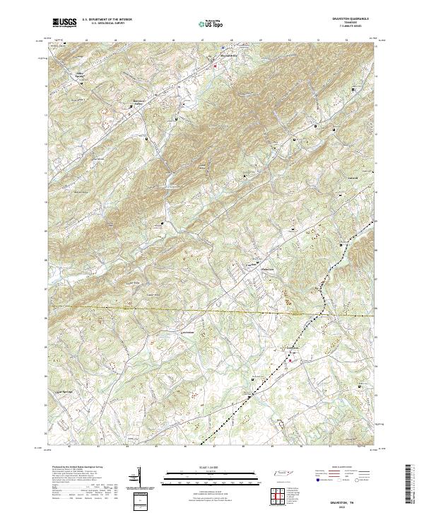 Graveston, TN — USGS 7.5-minute topo (2022)