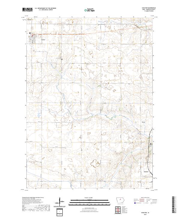 Coulter, IA — USGS 7.5-minute topo (2023)