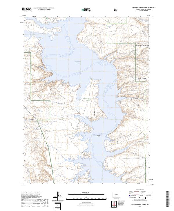 Haystack Buttes North, WY — USGS 7.5-minute topo (2023)