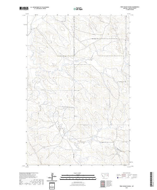 Tree Coulee School, MT — USGS 7.5-minute topo (2024)