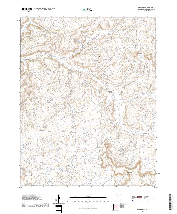 Santos Peak, NM — USGS 7.5-minute topo (2023)
