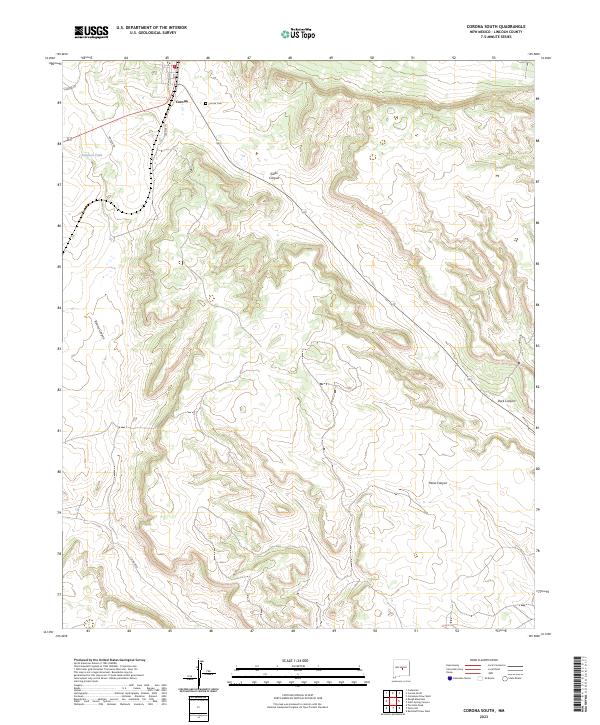 Corona South, NM — USGS 7.5-minute topo (2023)
