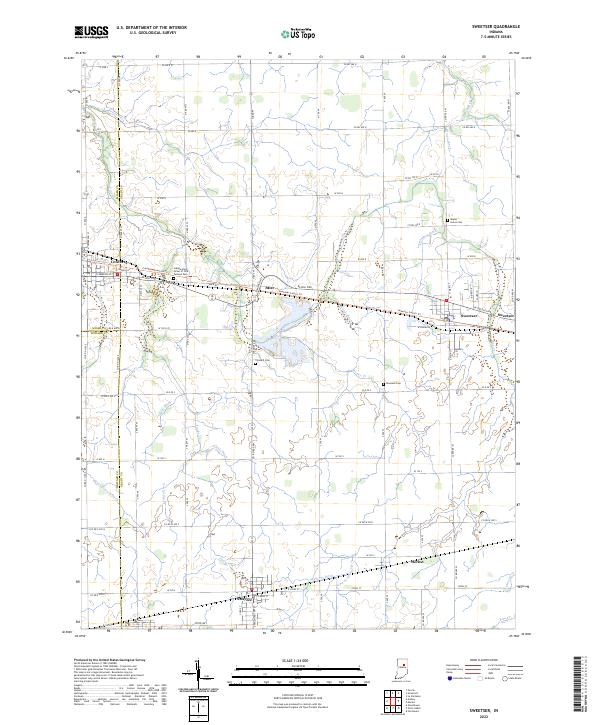 Sweetser, IN — USGS 7.5-minute topo (2022)