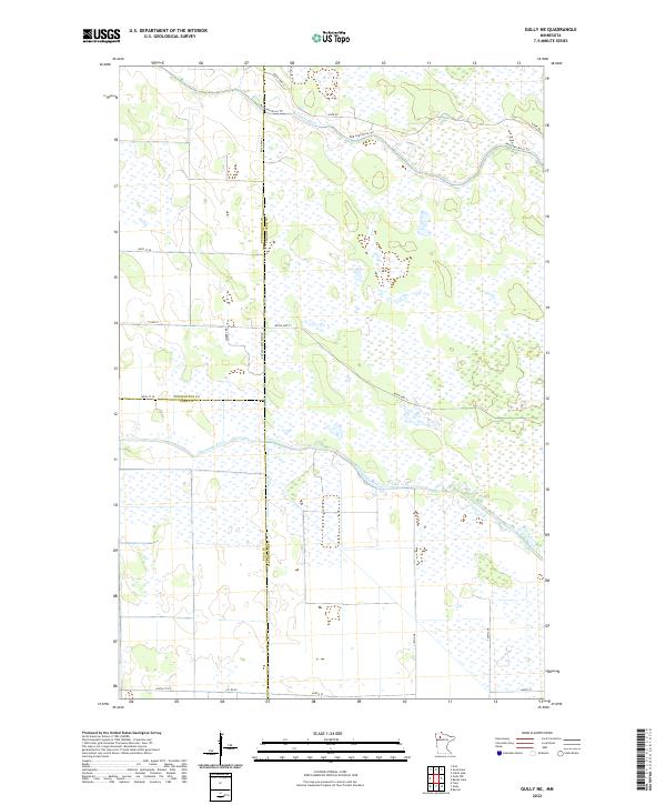 Gully NE, MN — USGS 7.5-minute topo (2022)