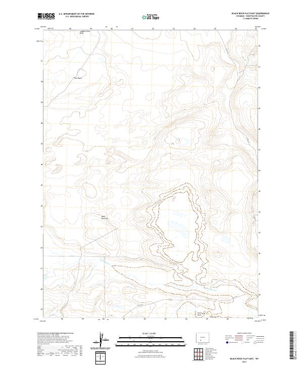 Black Rock Flat East, WY — USGS 7.5-minute topo (2021)