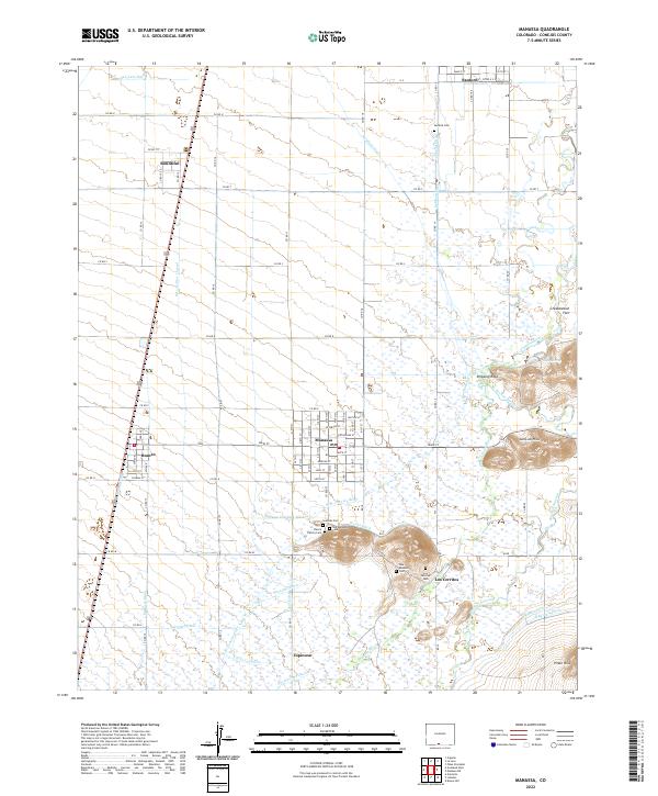 Manassa, CO — USGS 7.5-minute topo (2022)