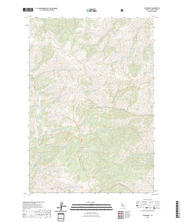 Monument, ID — USGS 7.5-minute topo (2024)