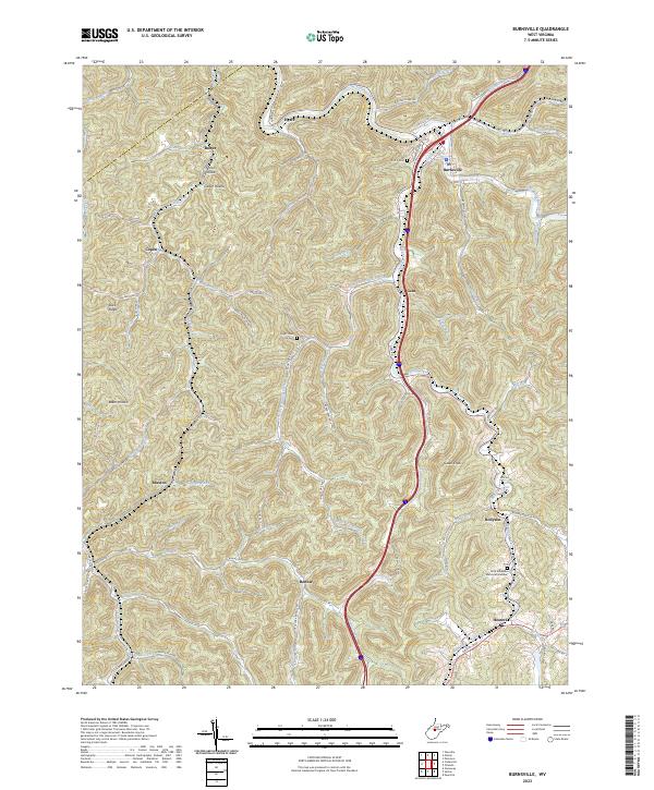 Burnsville, WV — USGS 7.5-minute topo (2023)