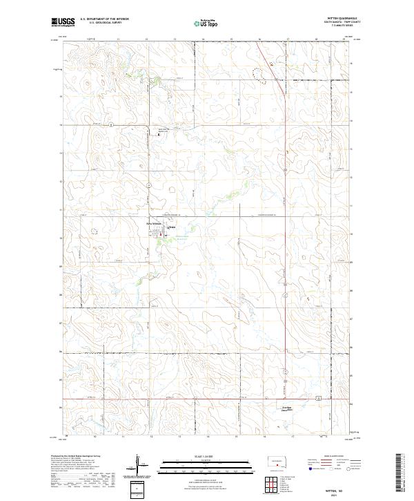 Witten, SD — USGS 7.5-minute topo (2021)