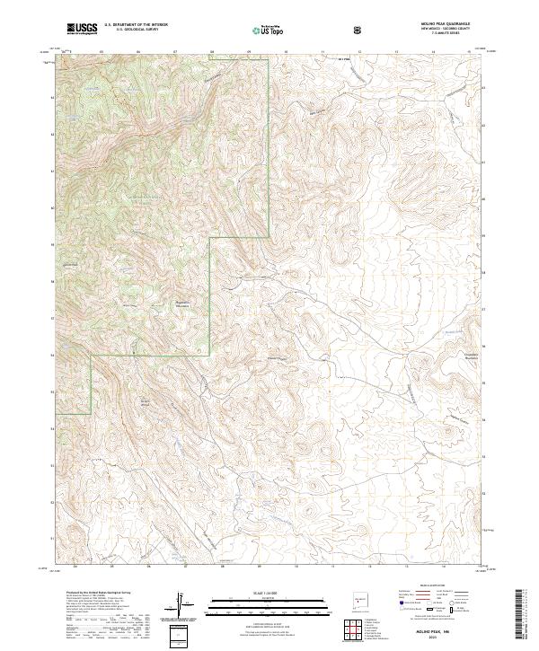 Molino Peak, NM — USGS 7.5-minute topo (2023)