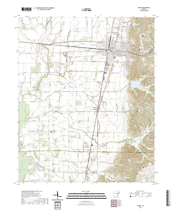Wynne, AR — USGS 7.5-minute topo (2024)