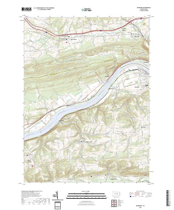 Riverside, PA — USGS 7.5-minute topo (2023)