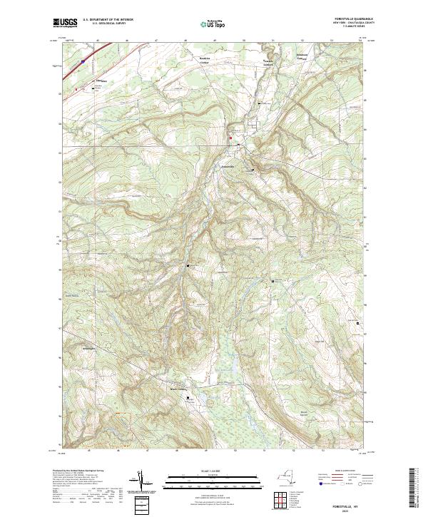 Forestville, NY — USGS 7.5-minute topo (2023)
