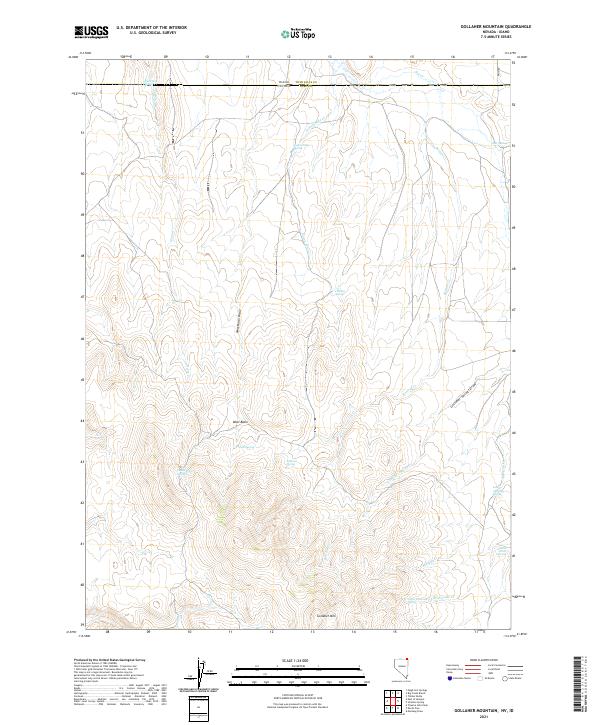 Gollaher Mountain, NV-ID — USGS 7.5-minute topo (2021)