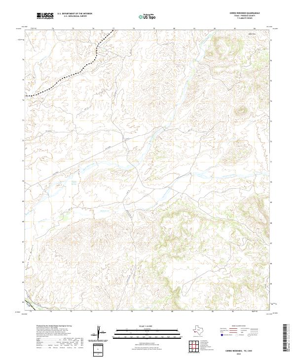 Cerro Redondo, TX,CHH, US — USGS 7.5-minute topo (2022)